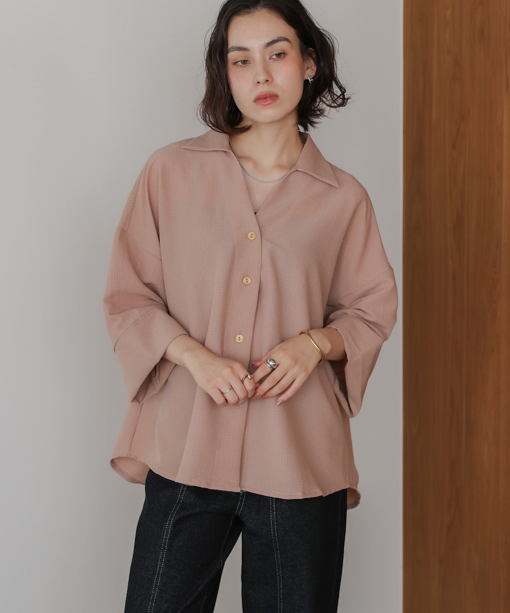 スキッパーシャツブラウス