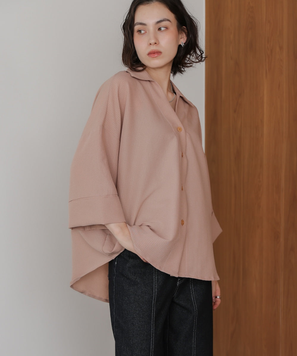 スキッパーシャツブラウス