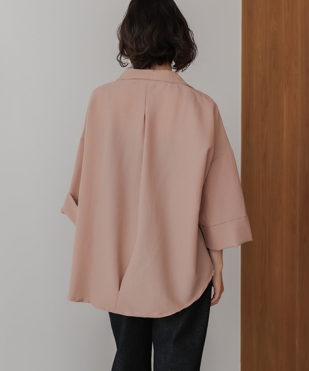 スキッパーシャツブラウス