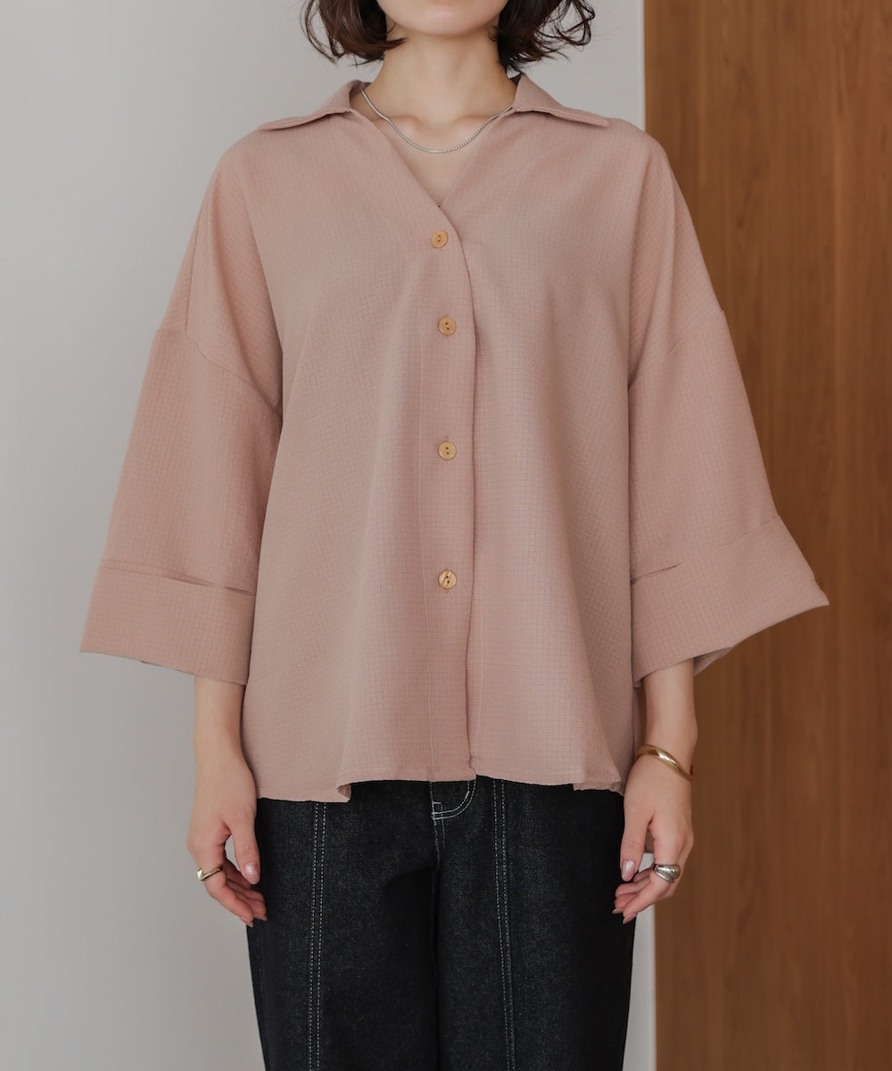 スキッパーシャツブラウス