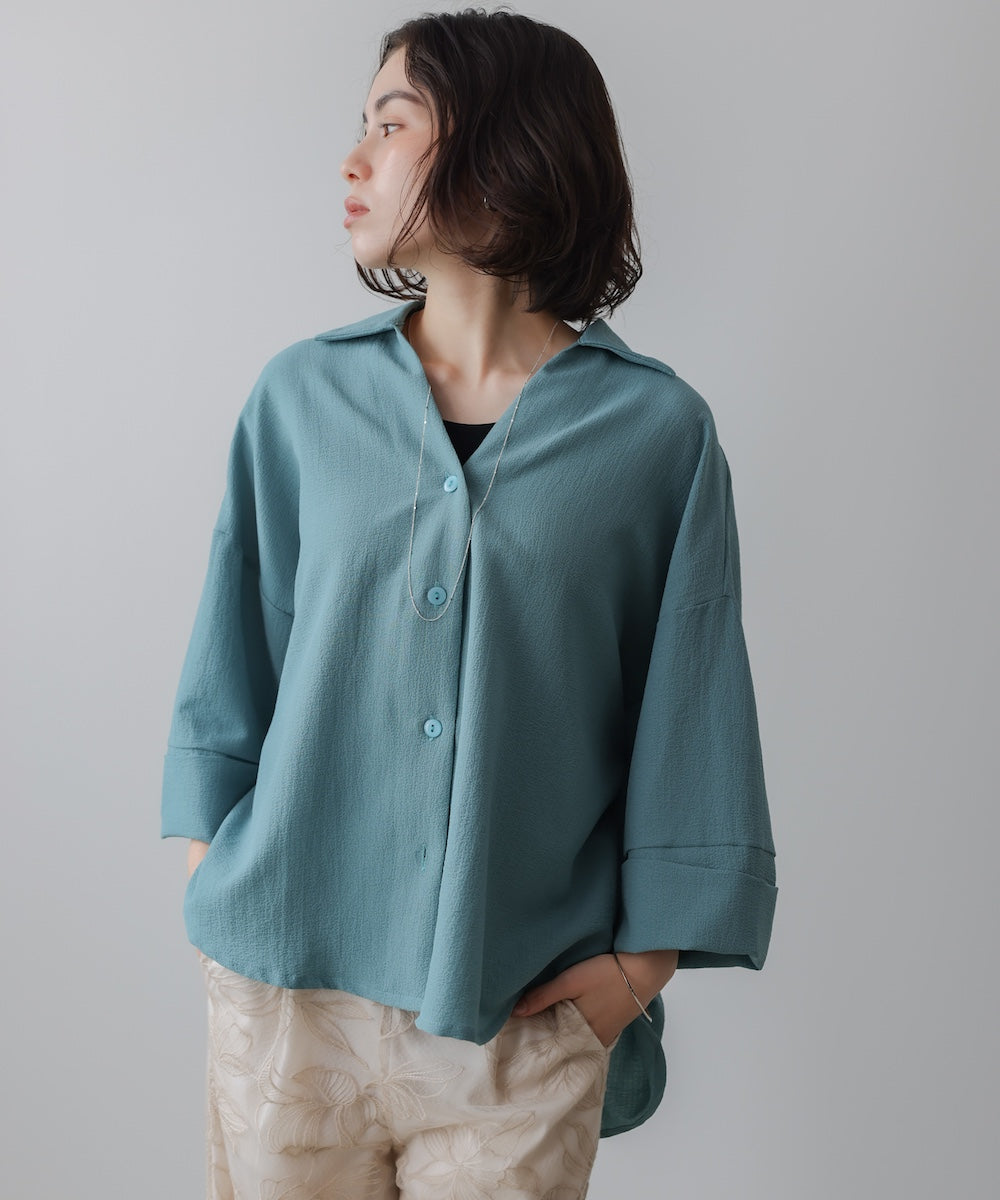 スキッパーシャツブラウス