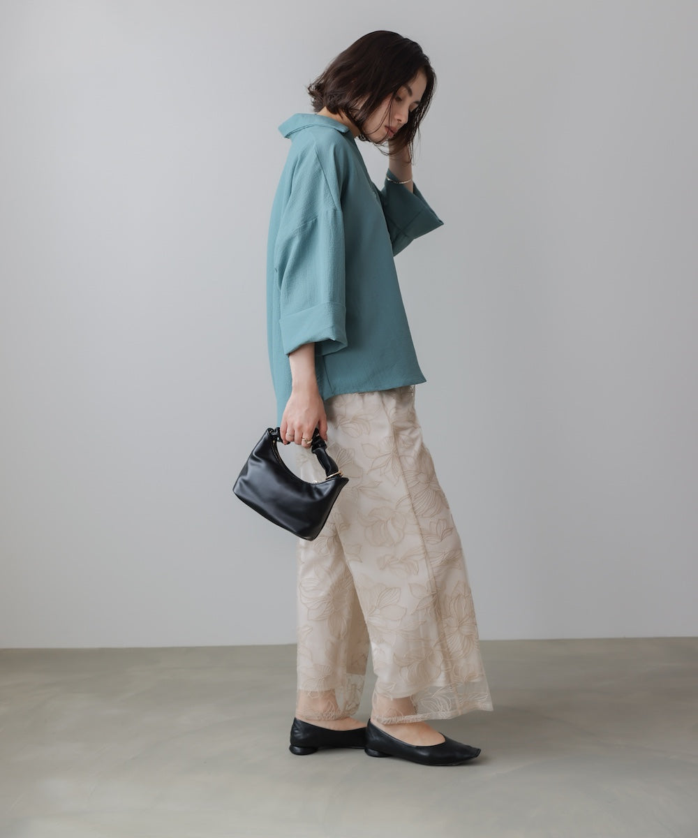 スキッパーシャツブラウス