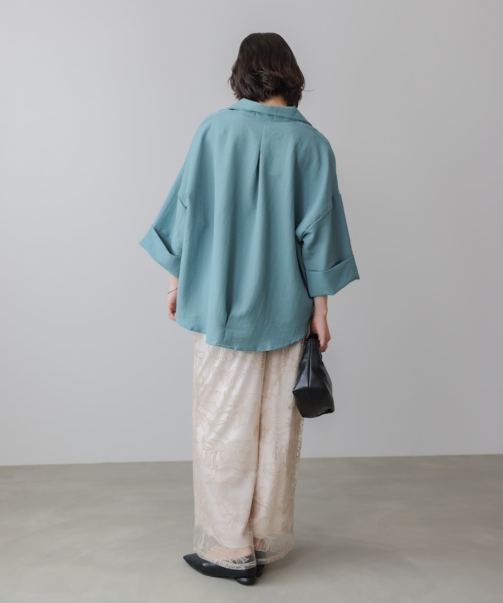 スキッパーシャツブラウス