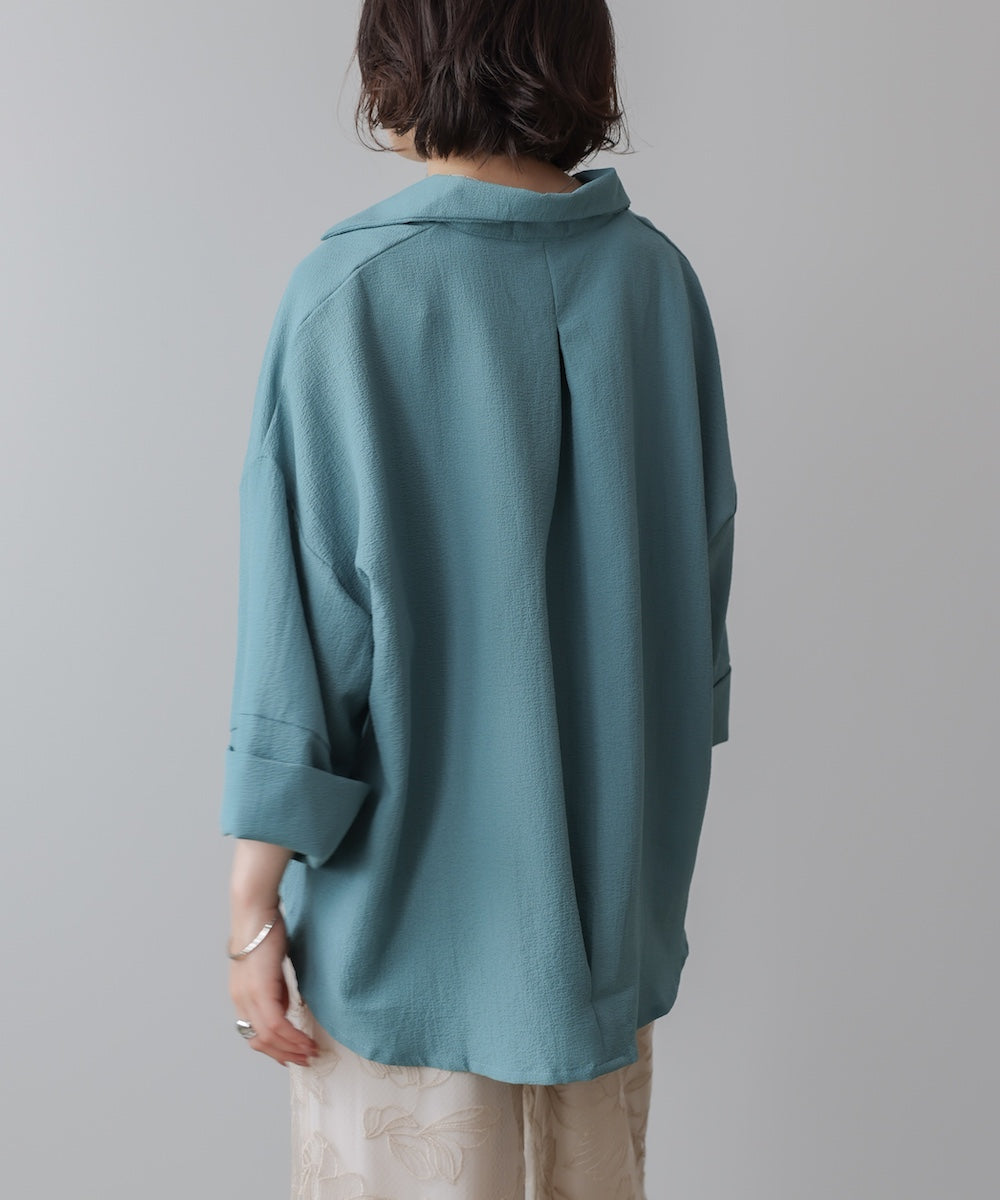 スキッパーシャツブラウス