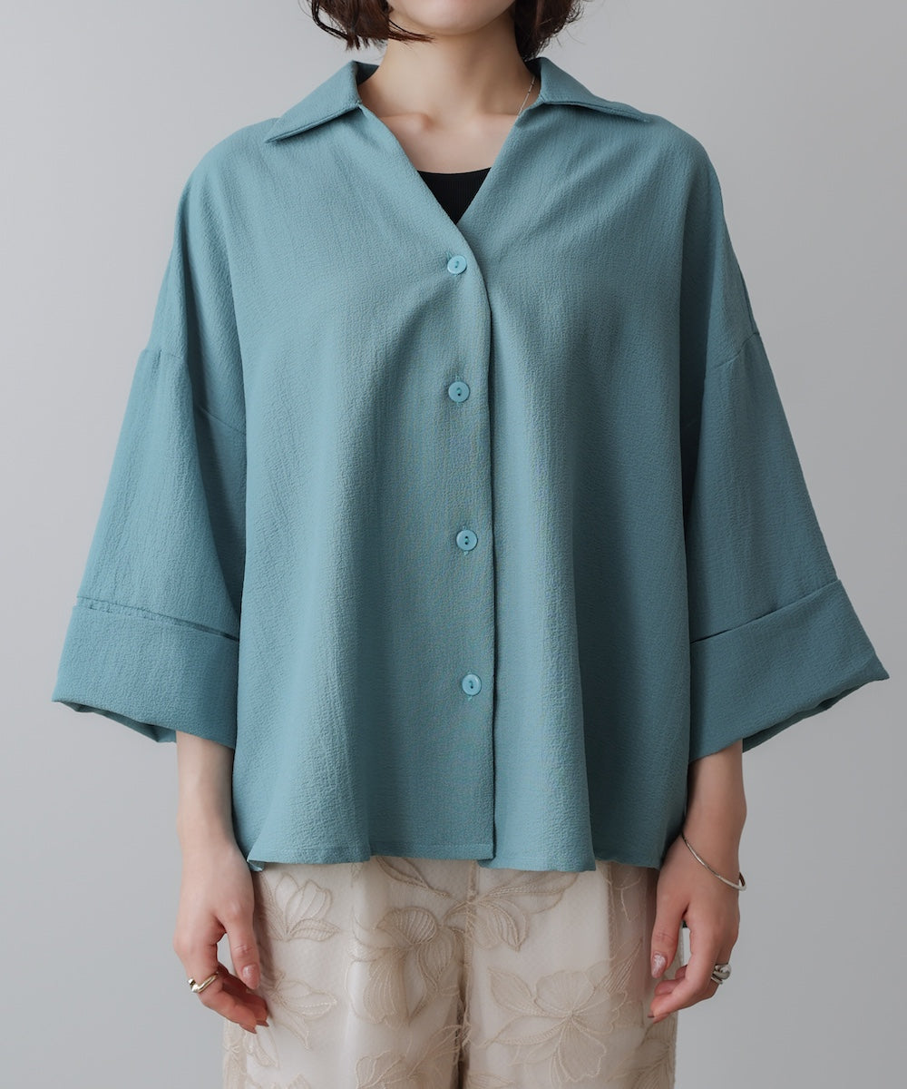 スキッパーシャツブラウス