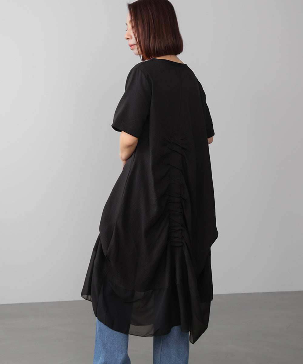 レイヤードストライプチュニック