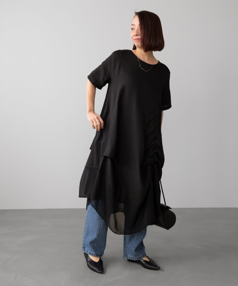 レイヤードストライプチュニック