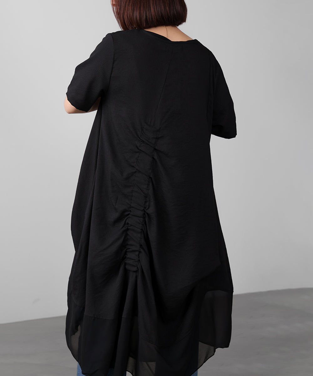 レイヤードストライプチュニック