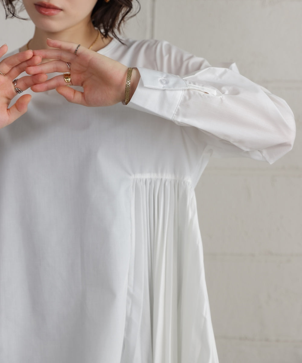 プリーツブラウスニットベストセット