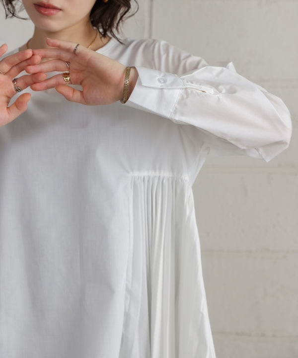 プリーツブラウスニットベストセット