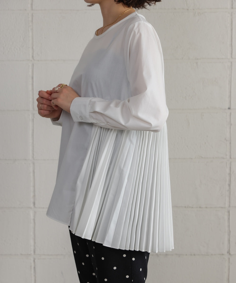 プリーツブラウスニットベストセット