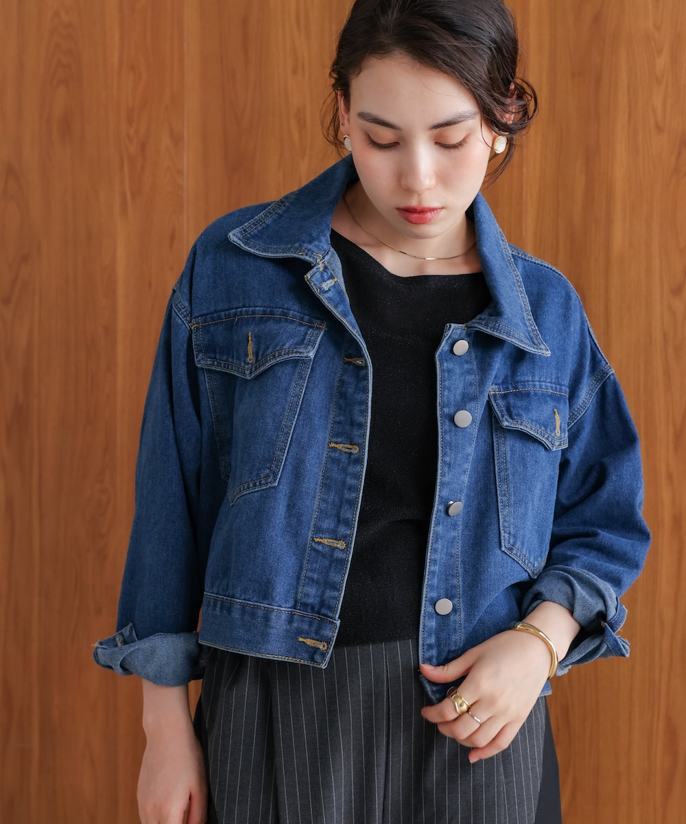 ショート丈デニムジャケット