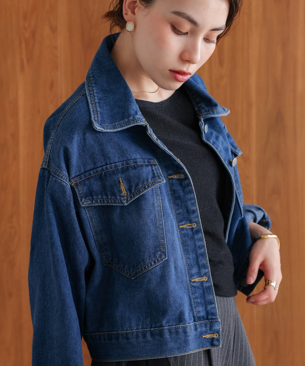 ショート丈デニムジャケット