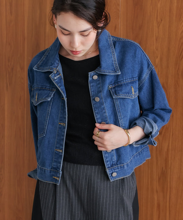 ショート丈デニムジャケット