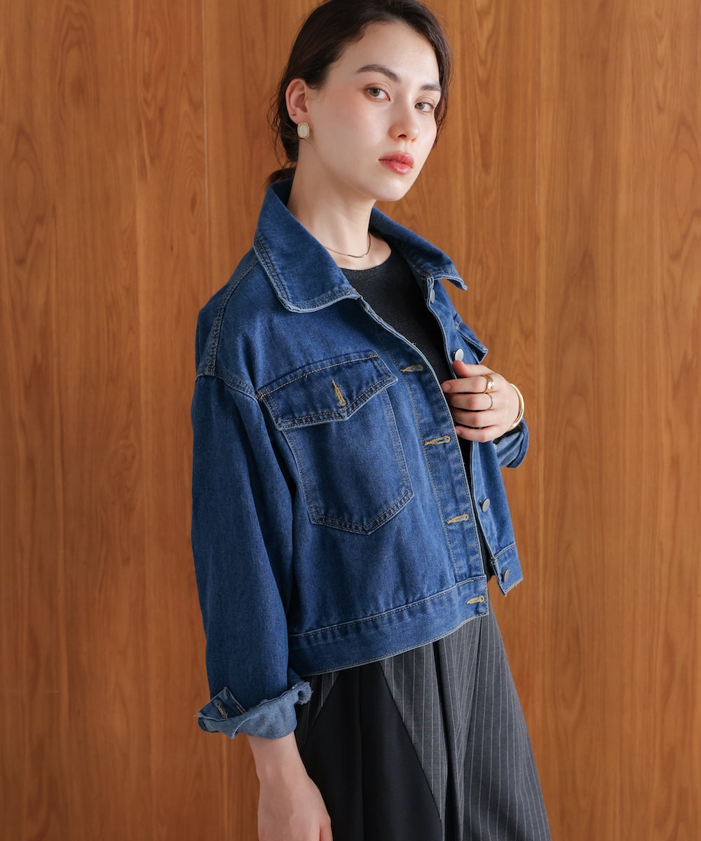 ショート丈デニムジャケット