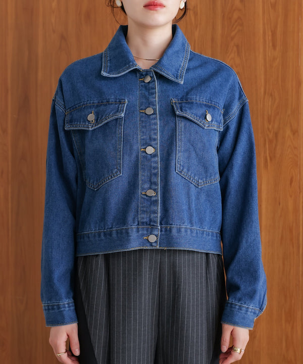 ショート丈デニムジャケット