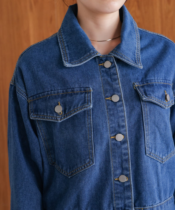 ショート丈デニムジャケット