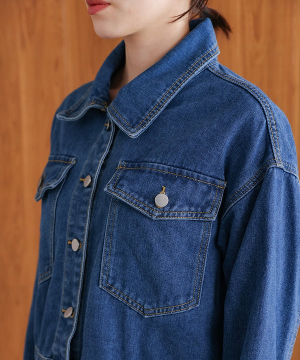 ショート丈デニムジャケット