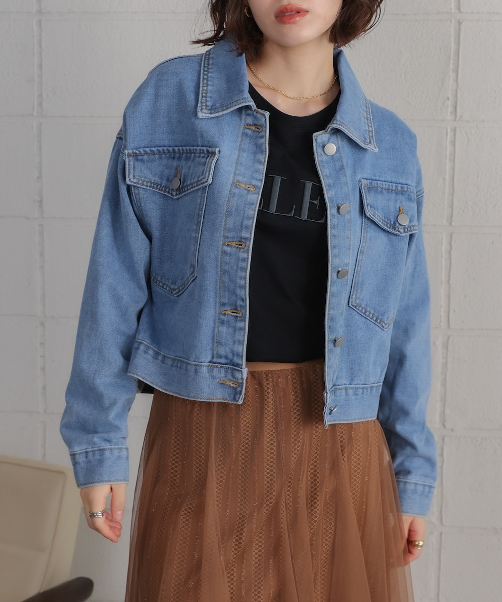ショート丈デニムジャケット