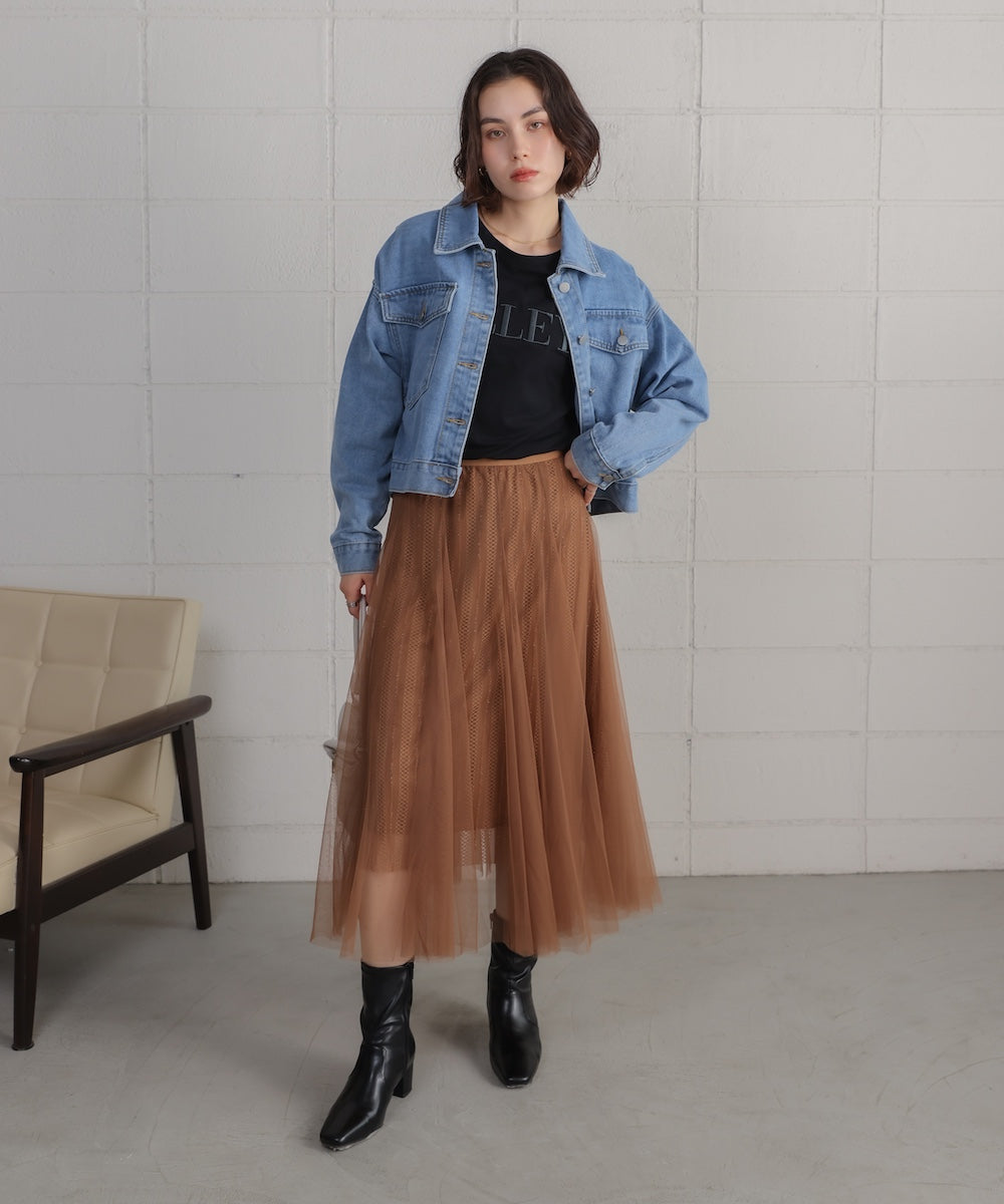 ショート丈デニムジャケット