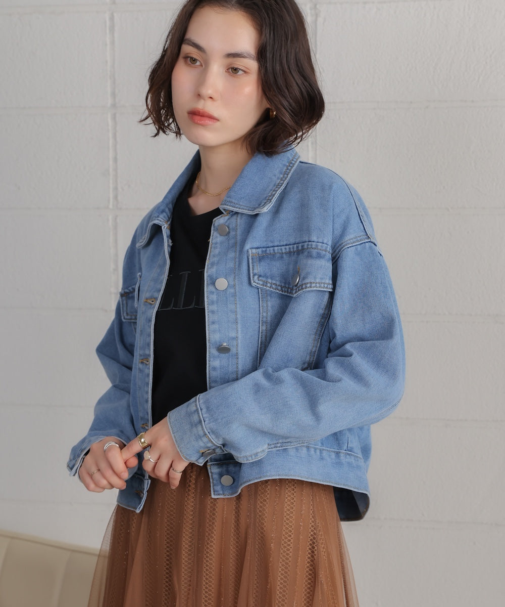 ショート丈デニムジャケット
