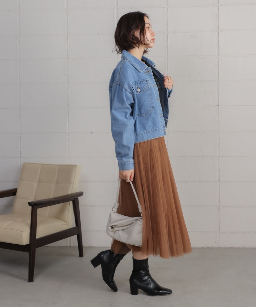 ショート丈デニムジャケット