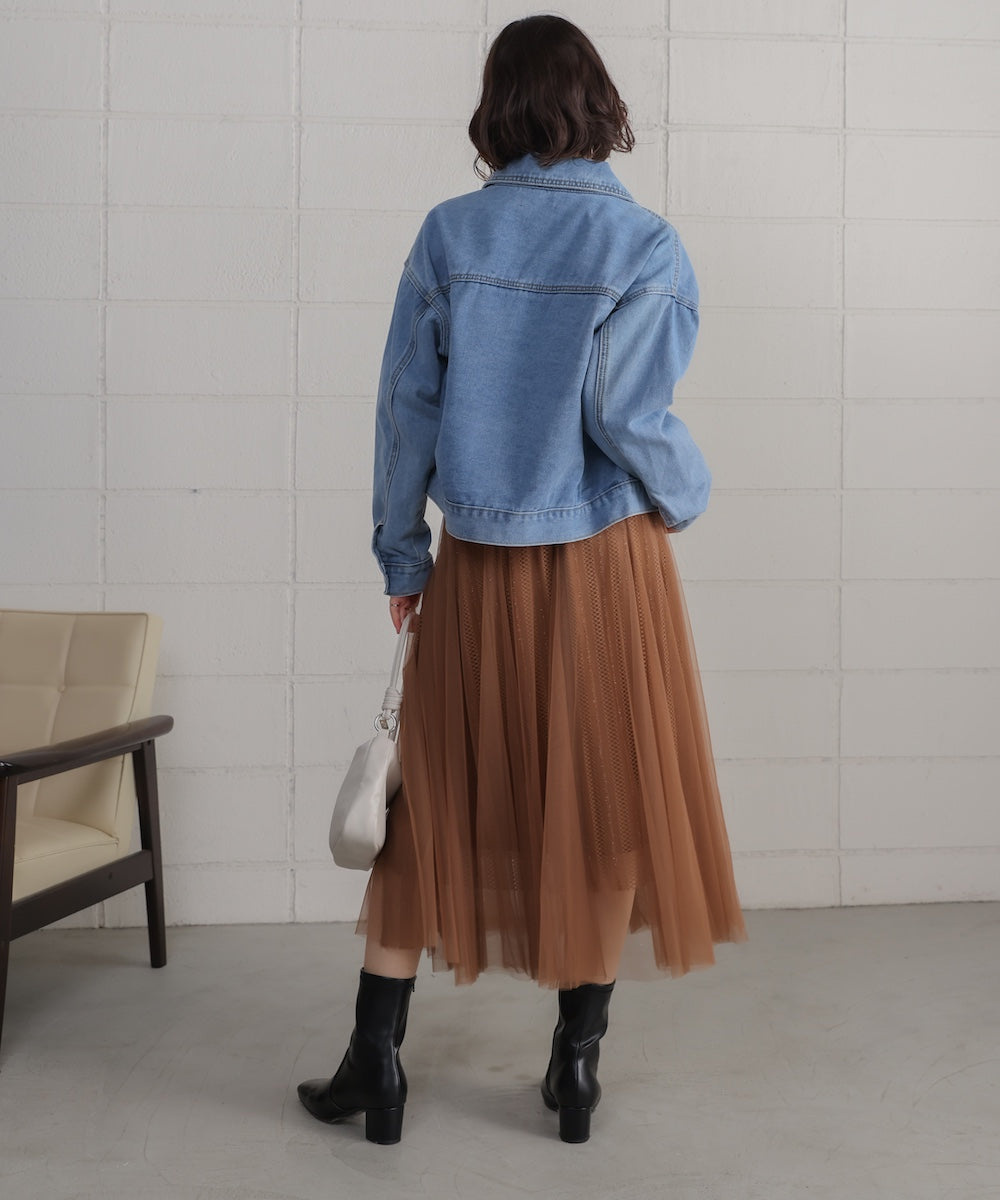 ショート丈デニムジャケット