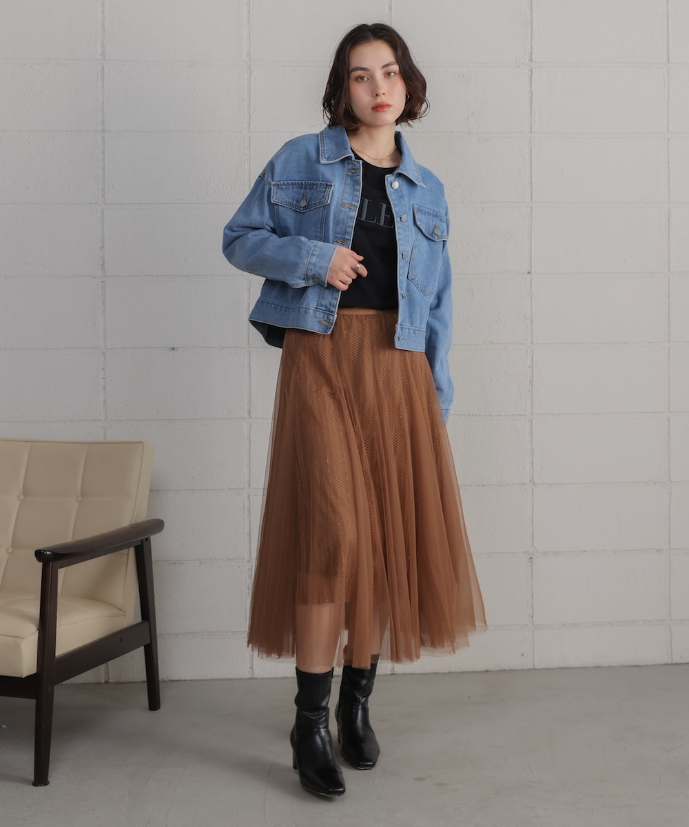 ショート丈デニムジャケット