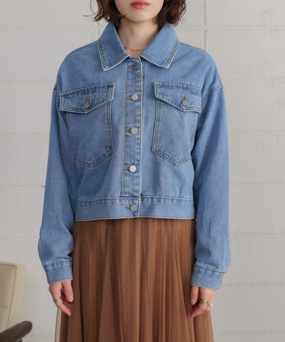 ショート丈デニムジャケット