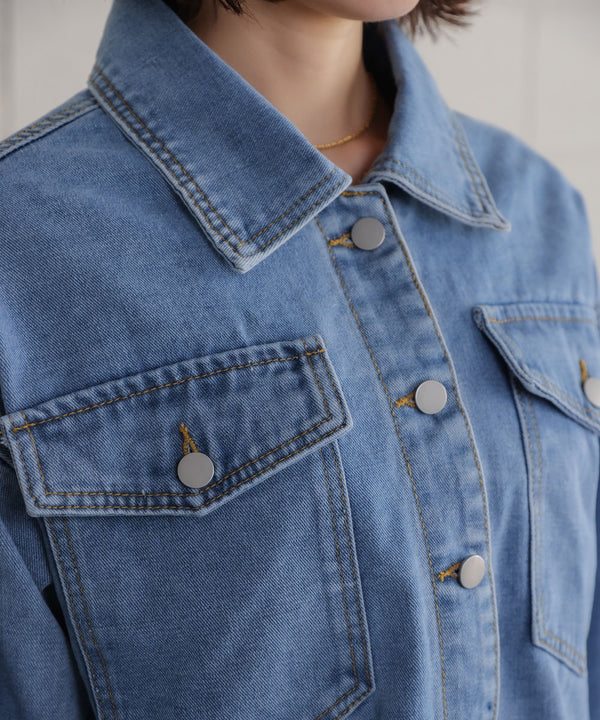 ショート丈デニムジャケット