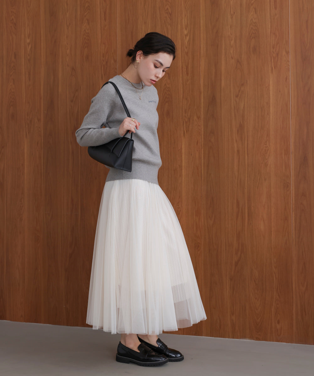 ラインチュールギャザースカート