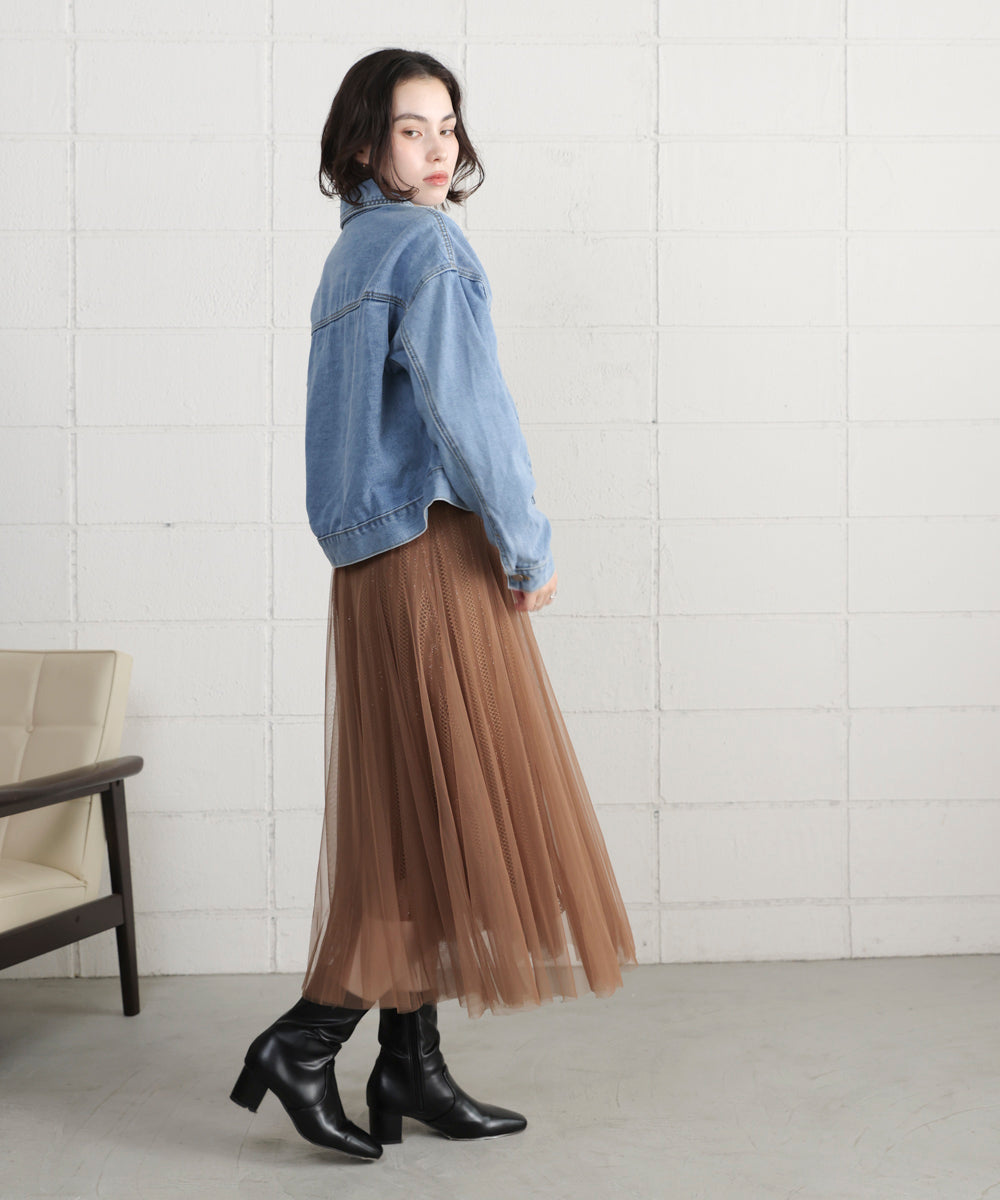 ラインチュールギャザースカート