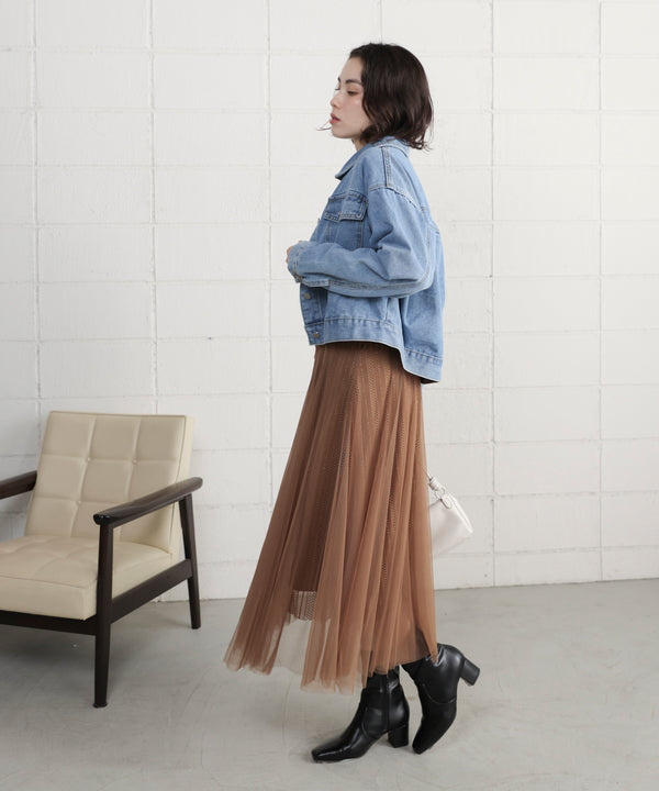 ラインチュールギャザースカート