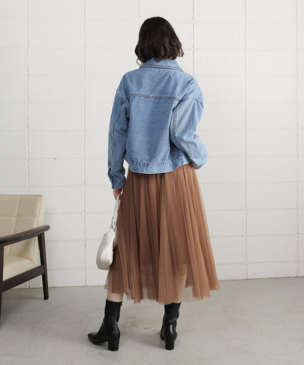 ラインチュールギャザースカート