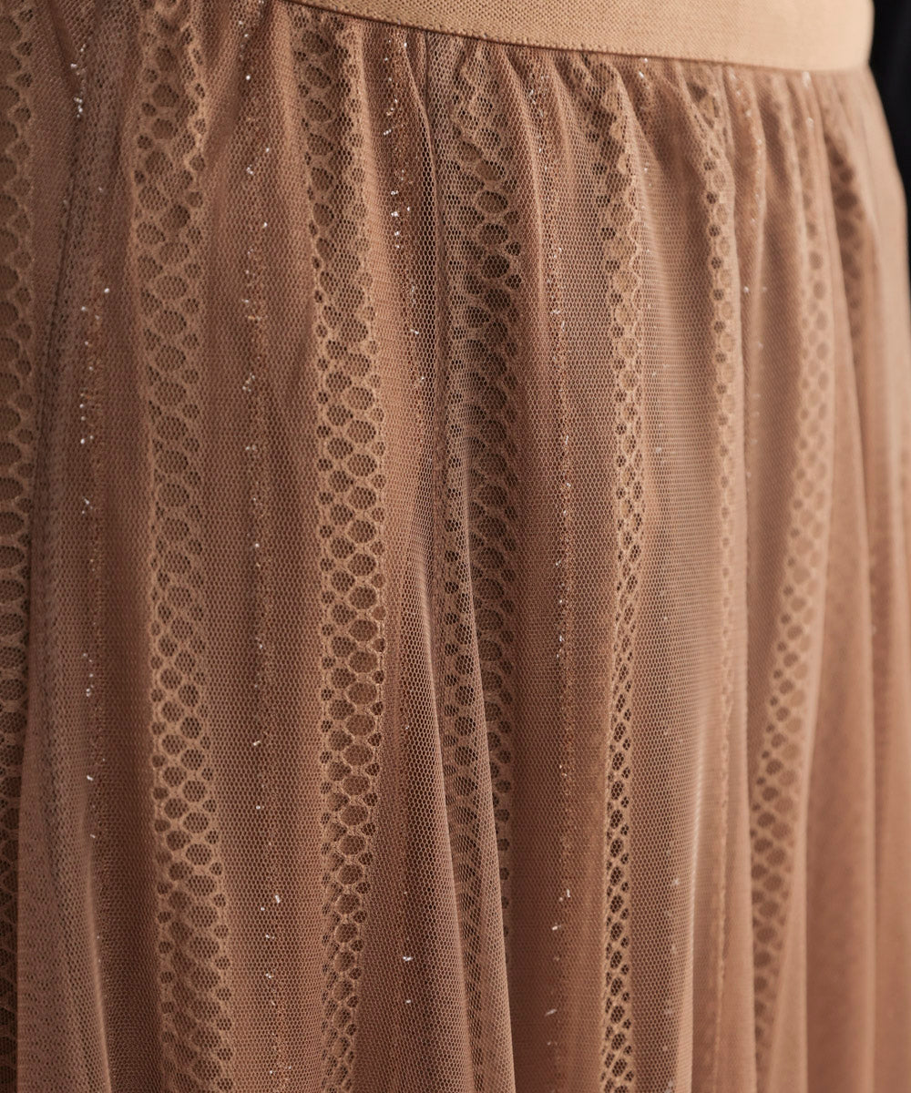 ラインチュールギャザースカート