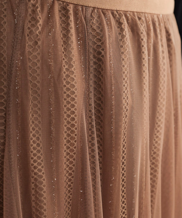 ラインチュールギャザースカート