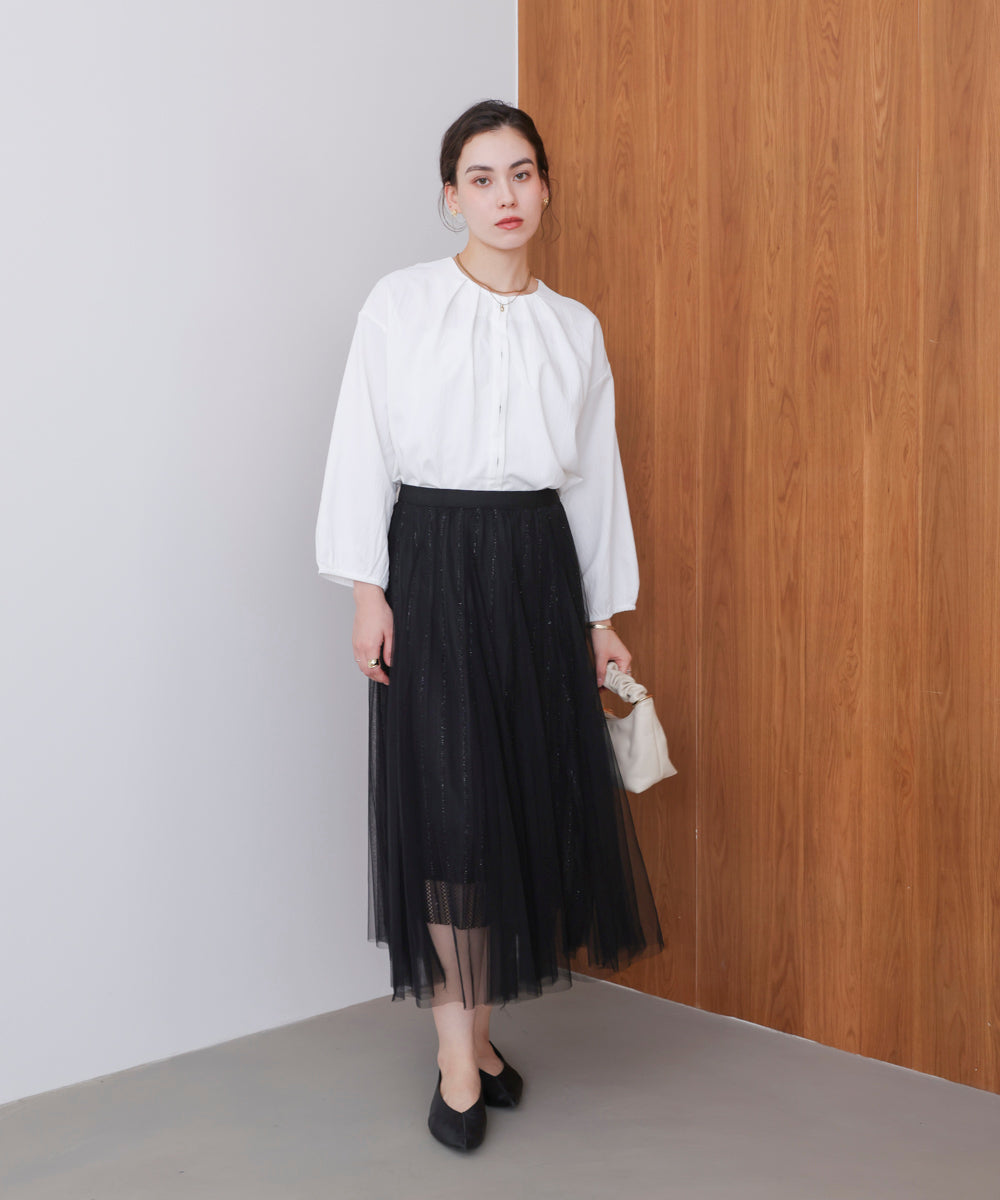 ラインチュールギャザースカート