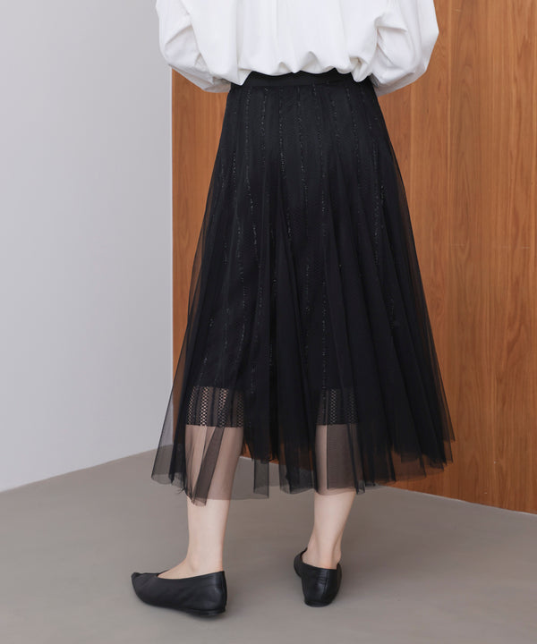 ラインチュールギャザースカート