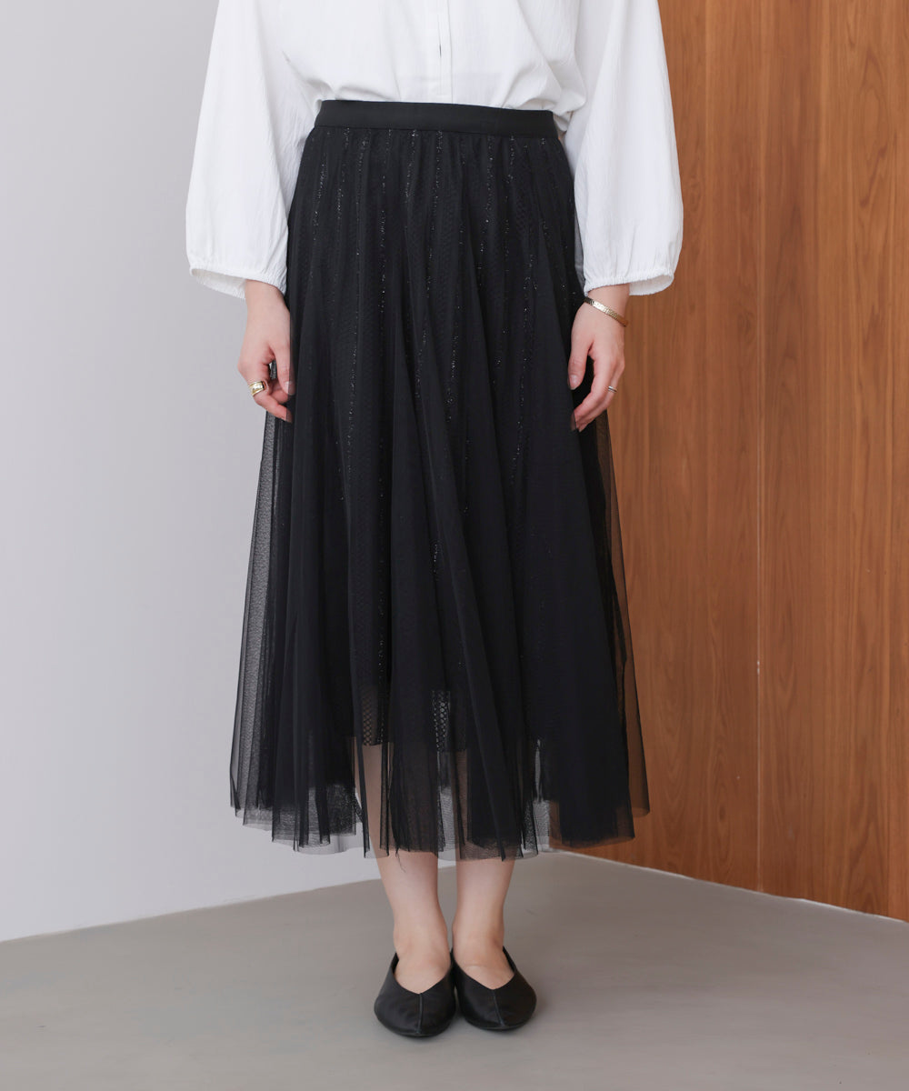 ラインチュールギャザースカート