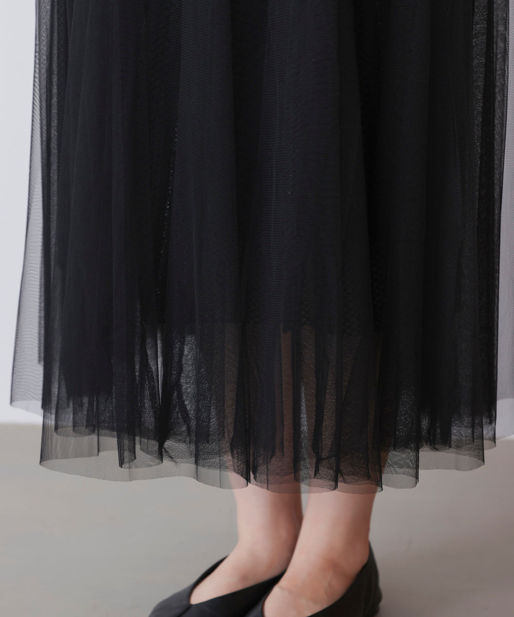 ラインチュールギャザースカート