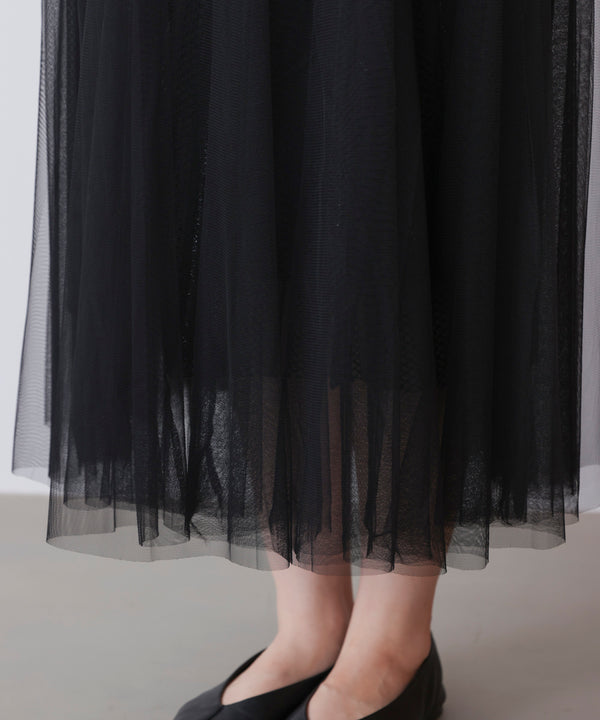 ラインチュールギャザースカート