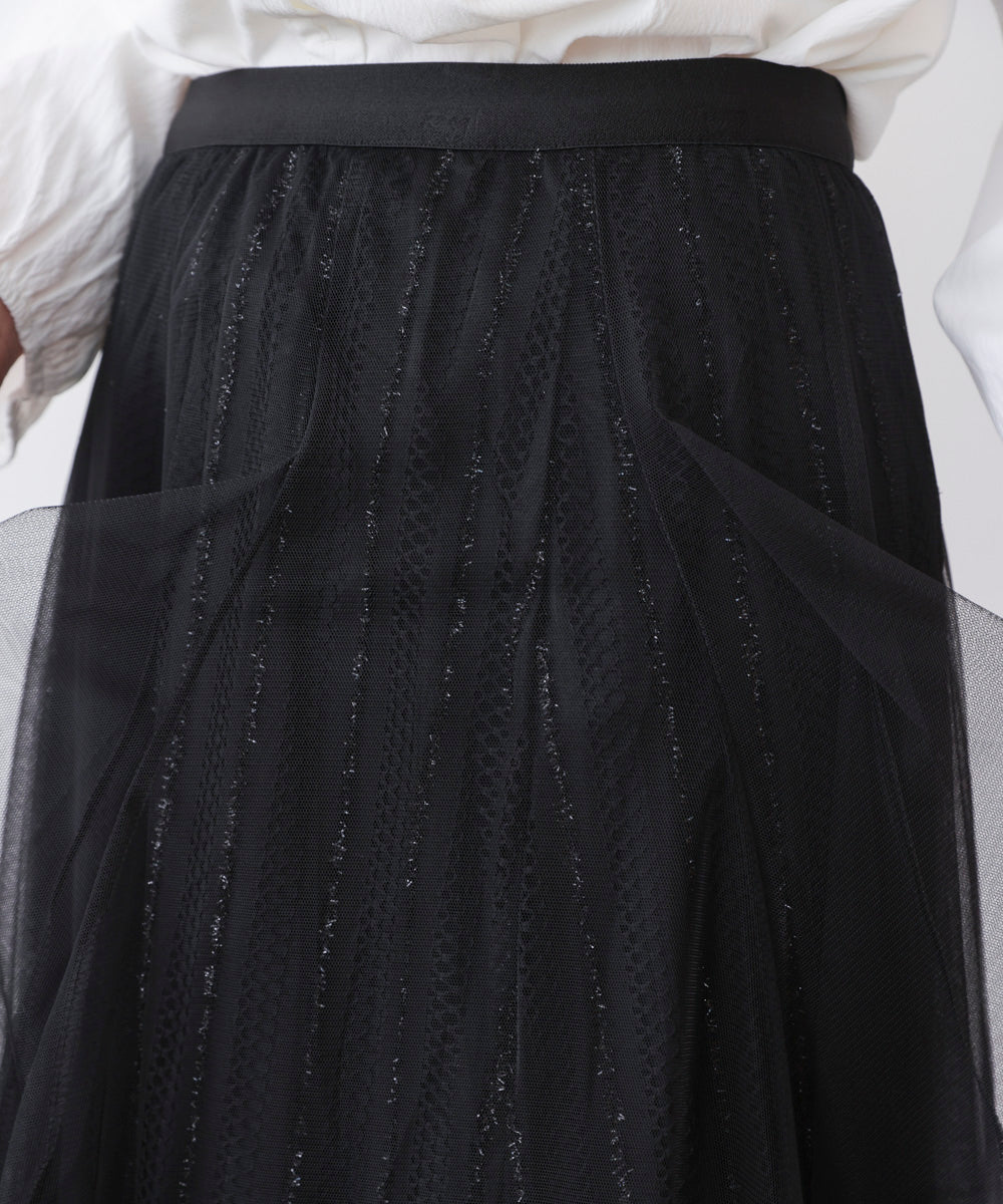 ラインチュールギャザースカート