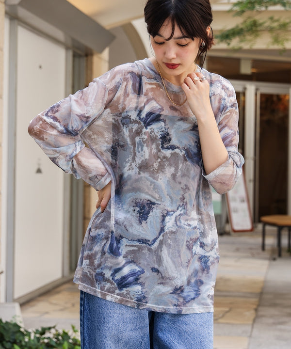 【WEB限定】ニュアンス柄シアーインナー