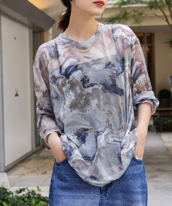 【WEB限定】ニュアンス柄シアーインナー