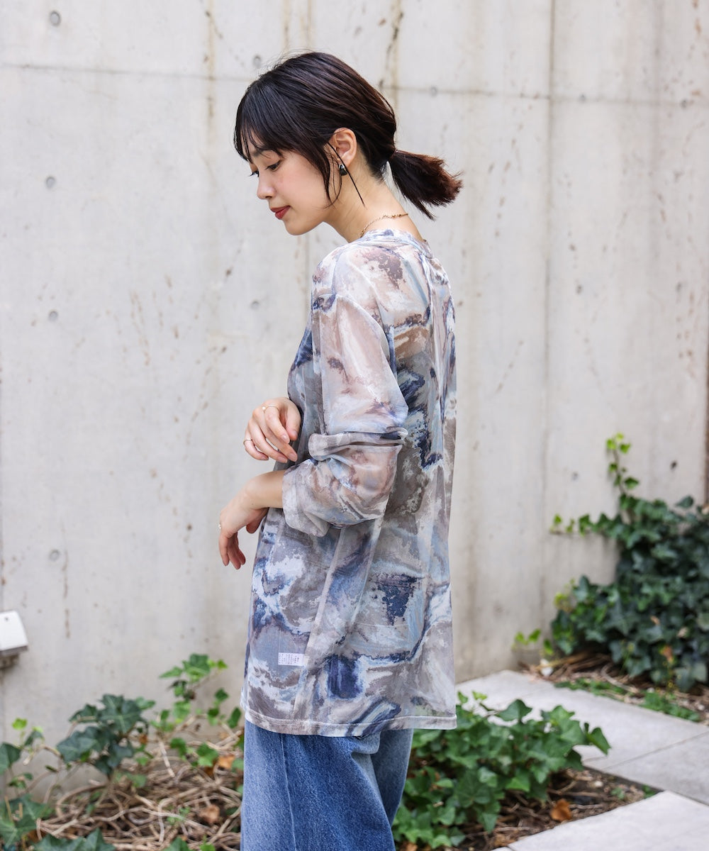 【WEB限定】ニュアンス柄シアーインナー