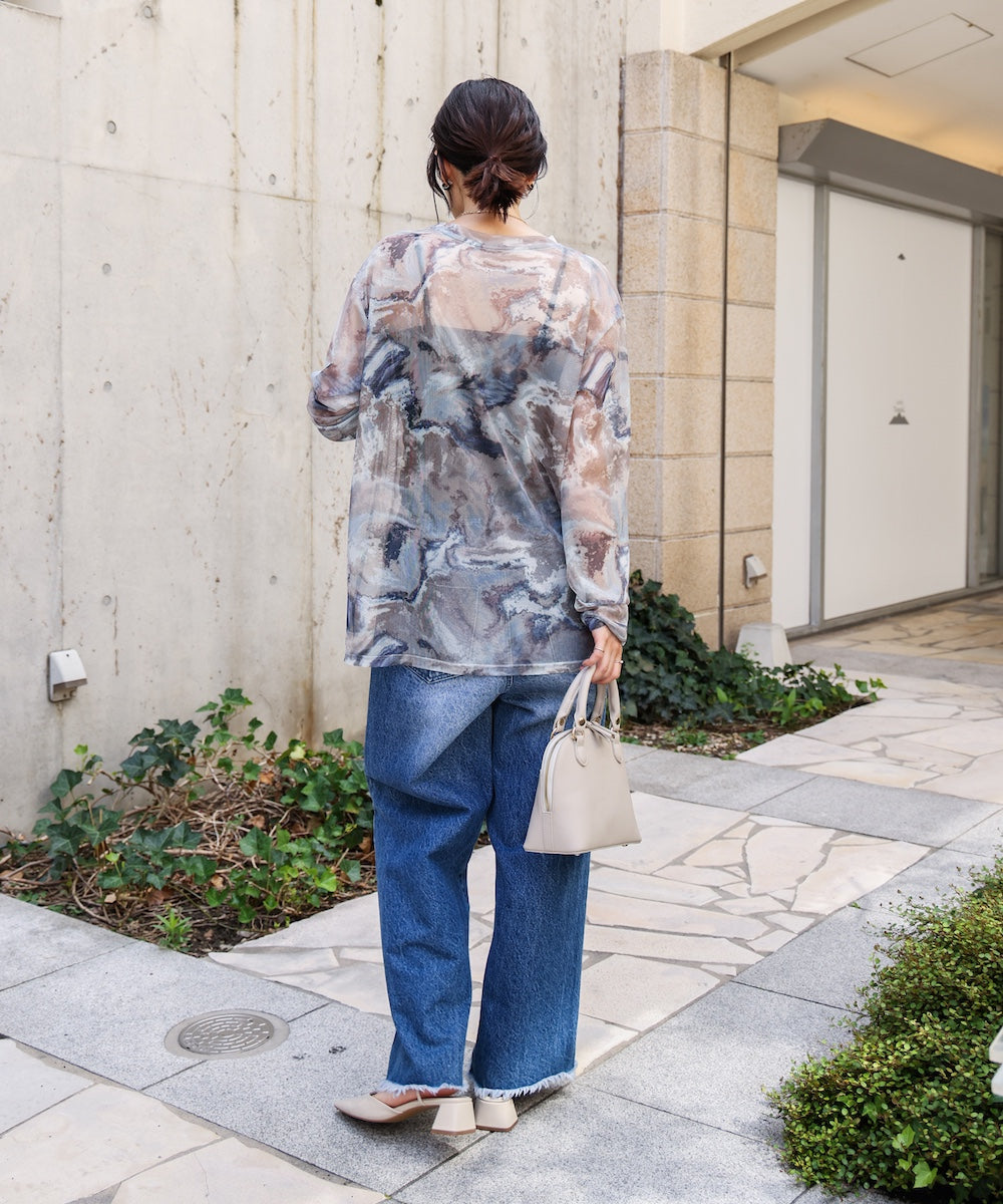 【WEB限定】ニュアンス柄シアーインナー