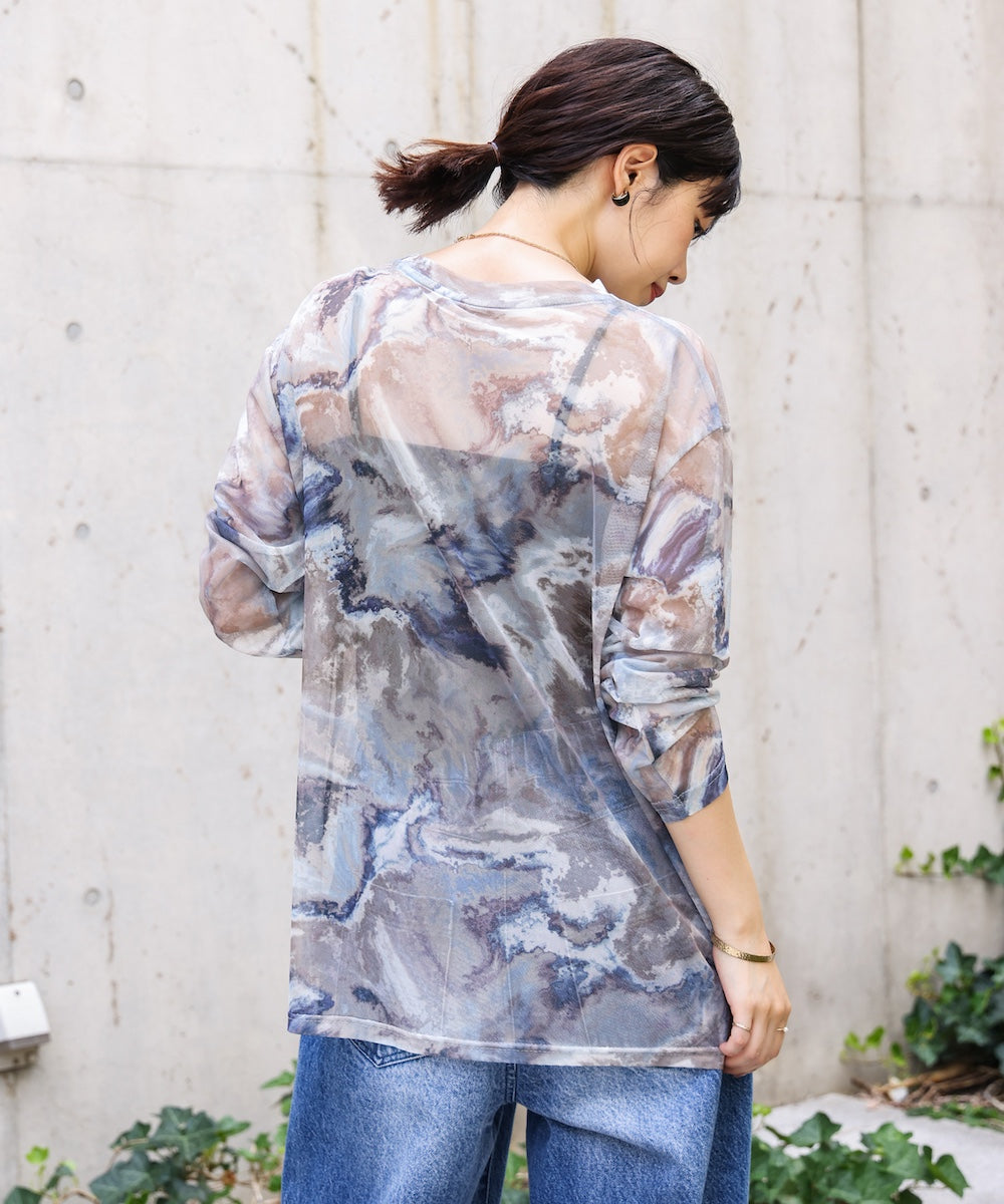 【WEB限定】ニュアンス柄シアーインナー