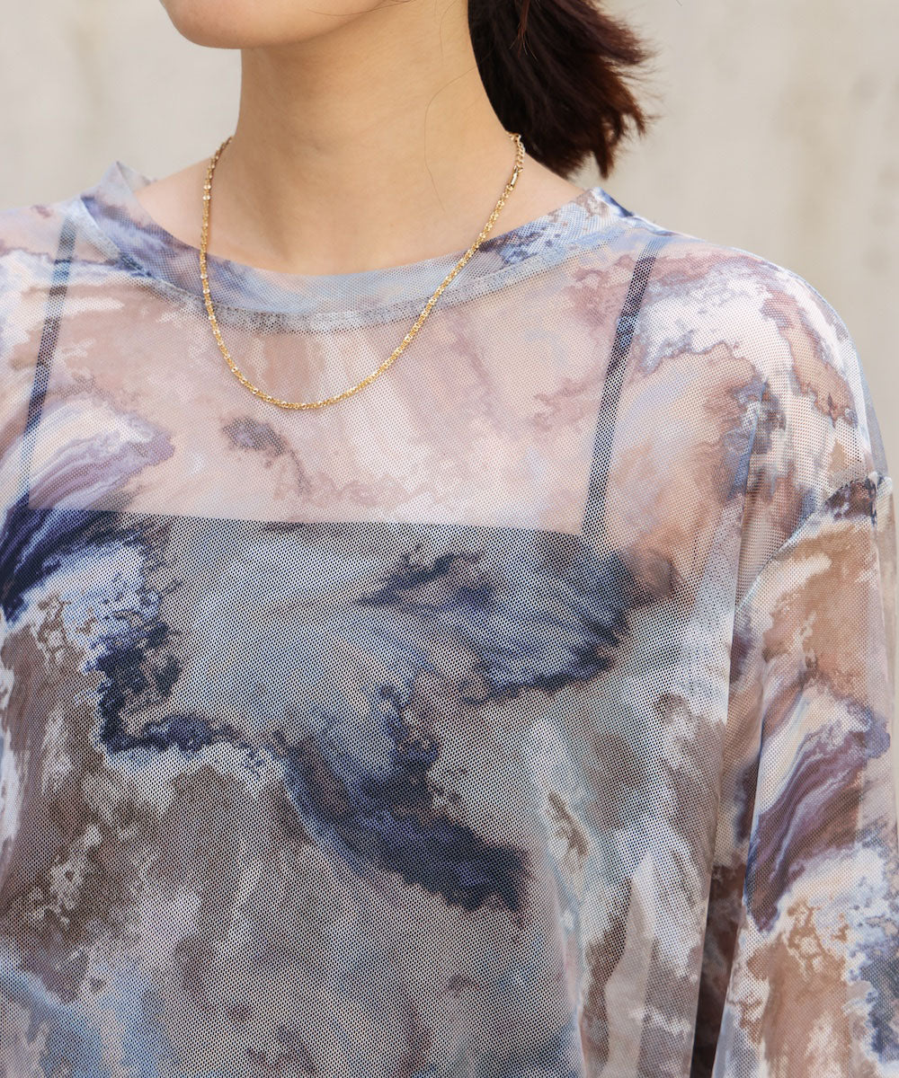 【WEB限定】ニュアンス柄シアーインナー