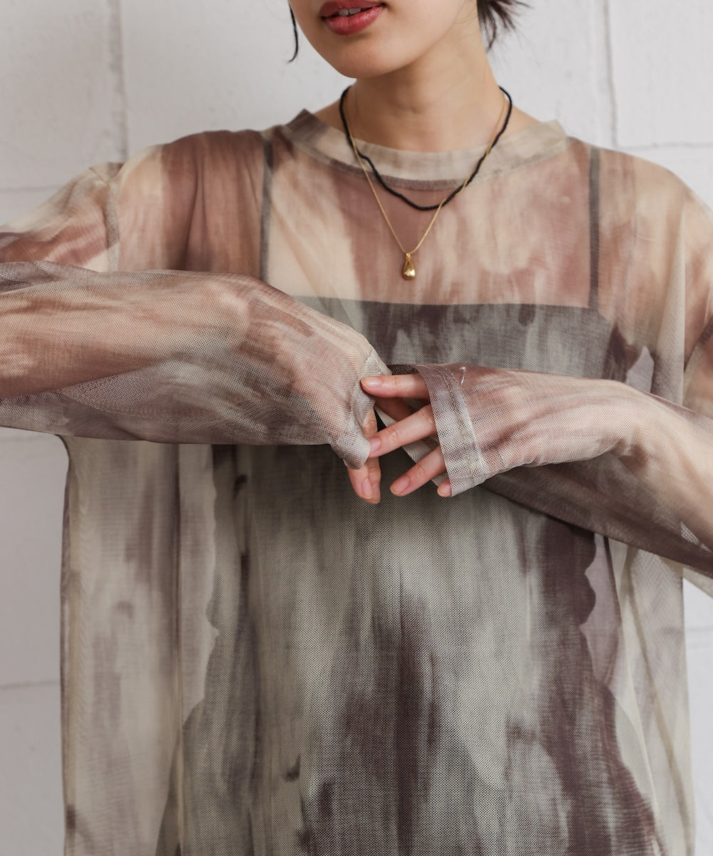 【WEB限定】ニュアンス柄シアーインナー