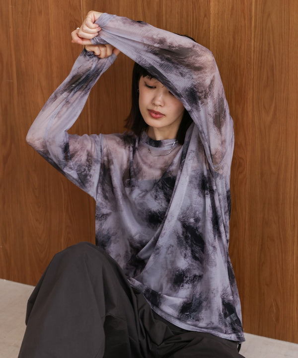 【WEB限定】ニュアンス柄シアーインナー